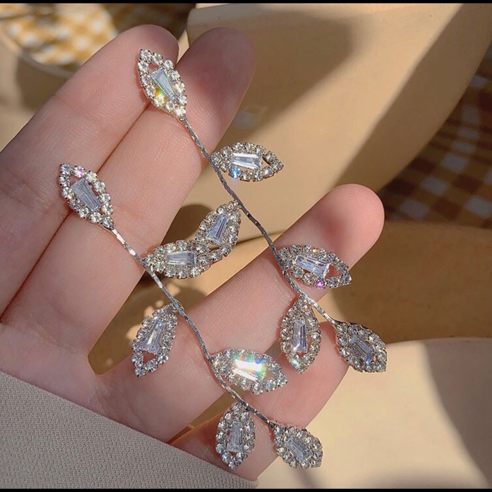 Crystal Earring silver